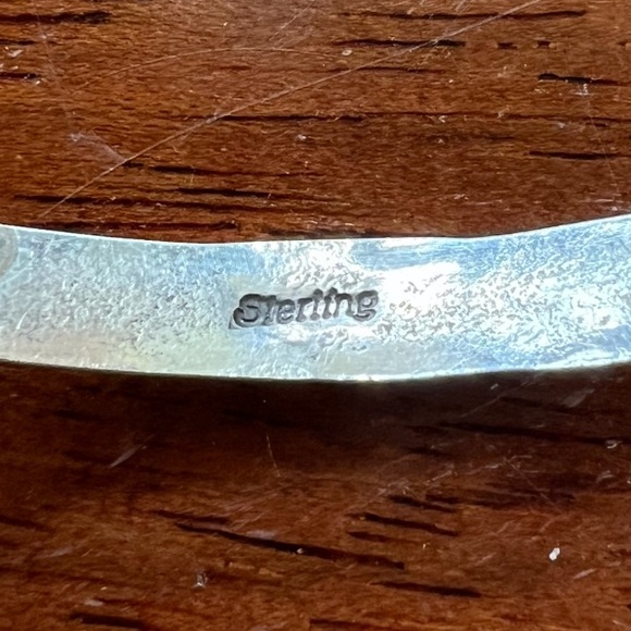 Vintage Native American Navajo Stacker Sterling Silver Bangle Bracelet - Picture 7 of 11